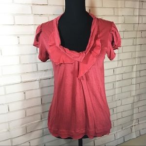 🌼 UO Kimchi Blue | Flutter Top | Red | S